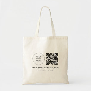 Tote Bag Logo de téléchargement de code QR ici Budget promo