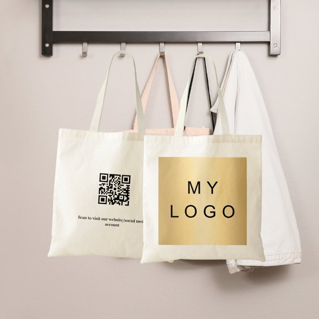 Tote Bag Logo d'entreprise 2 côtés code qr (Créateur téléchargé)
