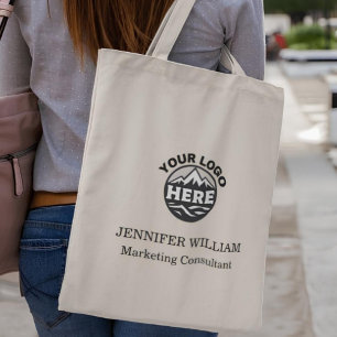 Tote Bag Logo d'entreprise de base minimaliste personnalisé