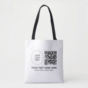 Tote Bag Logo d'entreprise de code QR - Épaule d'impression