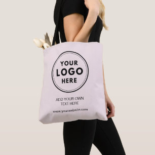 Tote Bag Logo personnalisé Blush Pink Marque d'entreprise