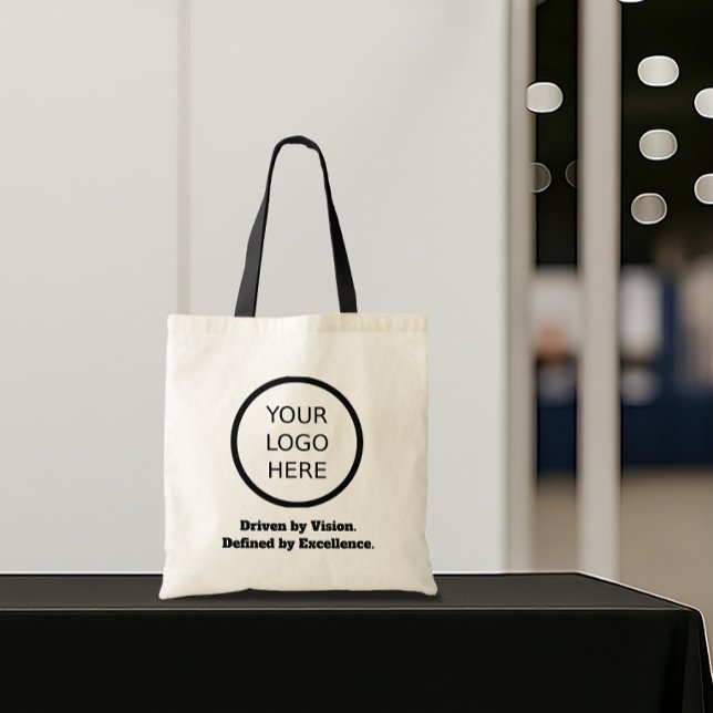 Tote Bag Logo personnalisé et marque professionnelle Slogan (Custom Business Logo and text tote bag)