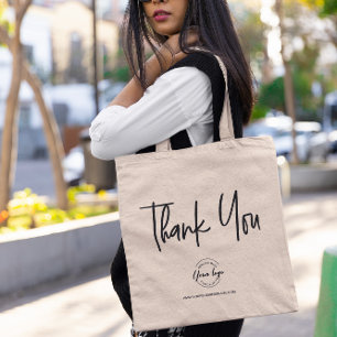 Tote Bag Logo personnalisé Simple Minimaliste Business Merc