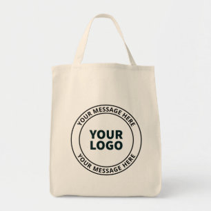 Tote Bag Logo téléchargé + Texte circulaire modifiable