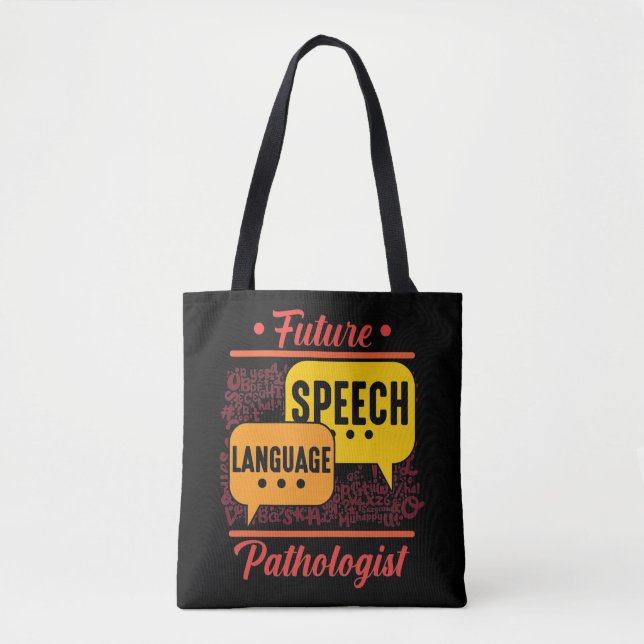 Tote Bag Logopédie de Pathologiste du futur discours (Devant)