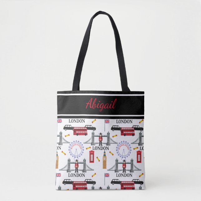 Tote Bag London England Queens Guard Motif anglais (Devant)