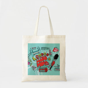 Tote Bag Londres ~ Angleterre Royaume-Uni Travel Art