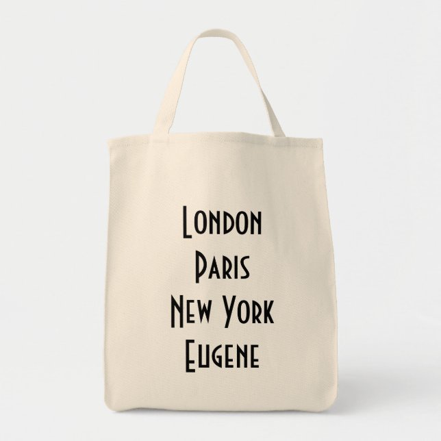 Tote Bag Londres Paris New York Eugene (Devant)
