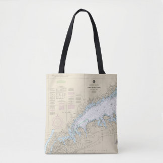 Tote Bag Long Island Sound Western Part Carte marine