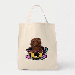 Tote Bag Longue Doxie aux Cheveux Rouges