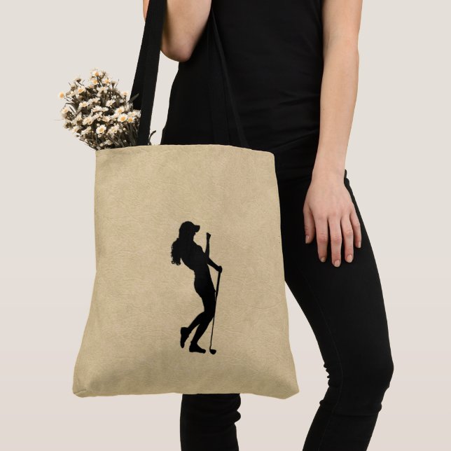 Tote Bag Look en cuir pour dames (De près)