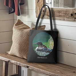 Tote Bag Loon Family Butterfield Lake 