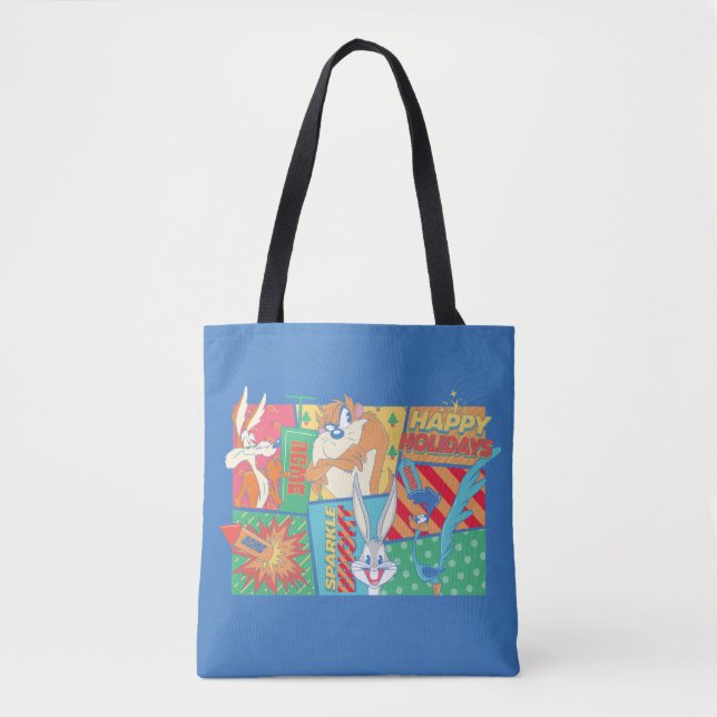 Tote Bag LOONEY TUNES™ | Joyeux Motif de vacances (Devant)