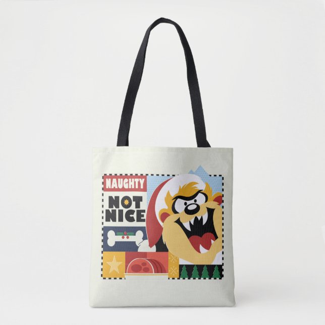 Tote Bag LOONEY TUNES™ TAZ™ Naughty Not Nice (Devant)