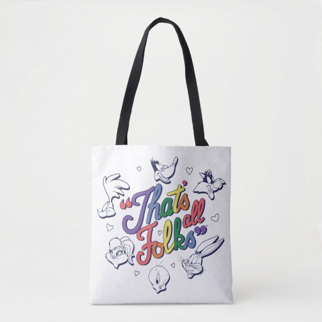 Tote Bag LOONEY TUNES™ - That's All Folks! Pride Badge (Devant)