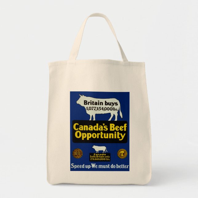 Tote Bag L'opportunité du boeuf canadien (Devant)