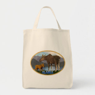 Tote Bag L'orignal dans le pré - Alaska