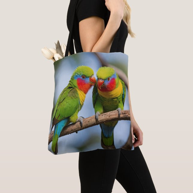 Tote Bag Lorikees arc-en-ciel (De près)