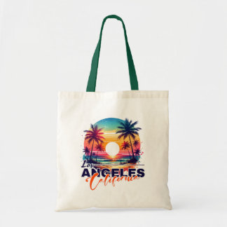 Tote Bag Los Angeles California Retro Sunset Beach Vibes