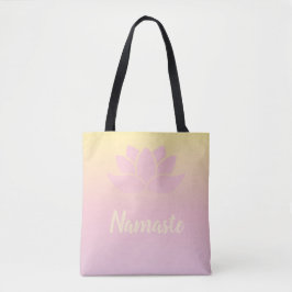 Tote Bag Lotus Namaste rose