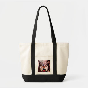 Tote Bag Loup en neige