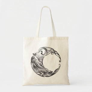 Tote Bag Loup tribal - ombragé