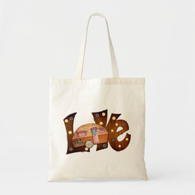 Tote Bag Love Camping Pretty (Devant)