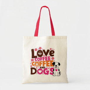 Tote Bag Love Coffe and Dogs