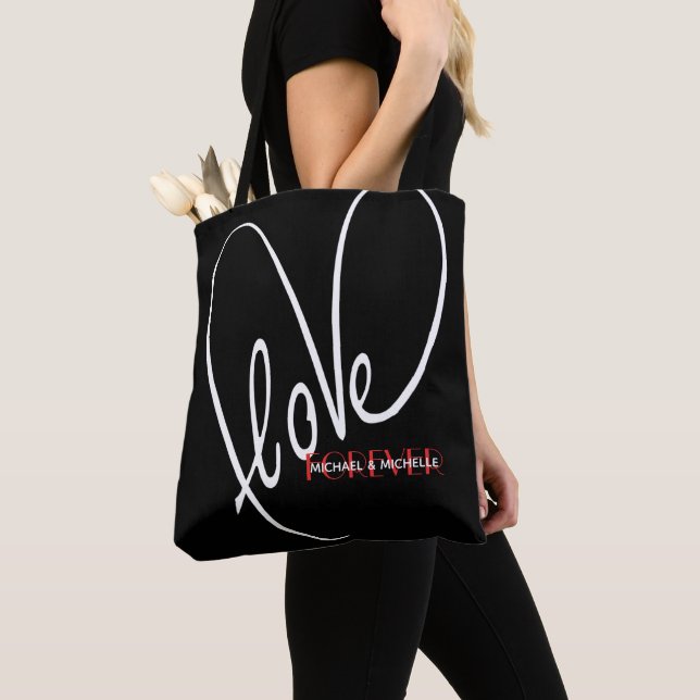 Tote Bag Love Forever Valentine's Day (De près)