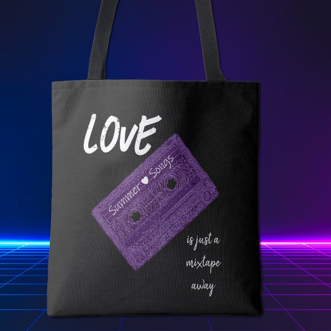 Tote Bag Love is Just a mixtape away (Créateur téléchargé)