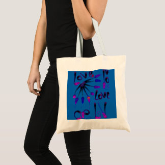 TOTE BAG LOVE_MODERN_BLUE_SO CUTE