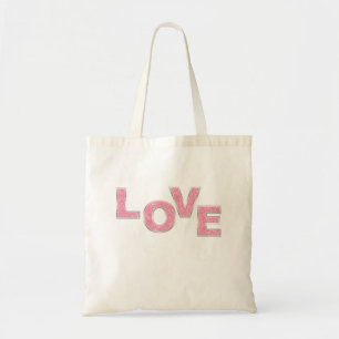 Tote Bag Love Parties scintillant rose