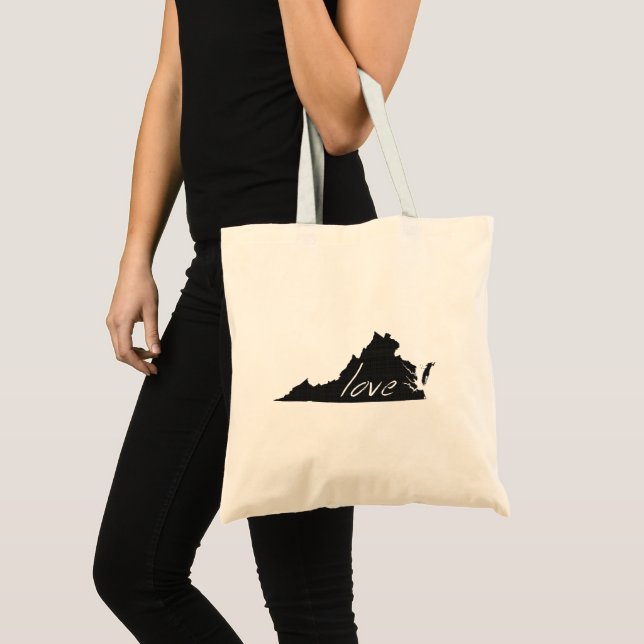 Tote Bag Love Virginia en forme de tableau noir Arrière - p (Devant (produit))