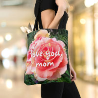 Love You Mom Script Rose Fleur Photo Moderne