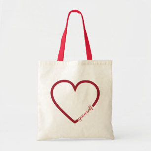 Tote Bag Love yourself heart minimum design