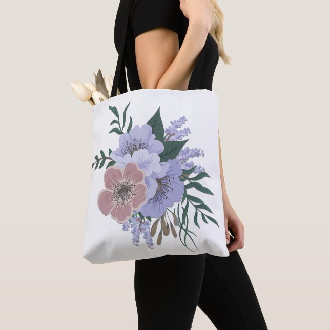 Tote Bag Lovely Lavender dans Bouquet (De près)