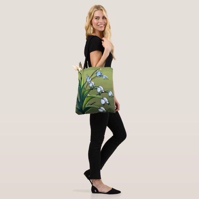Tote Bag Lovely Lily : Dance délicate de la sérénité printa (Sur le modèle)