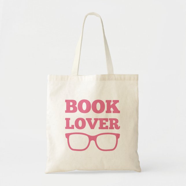 Tote Bag Lover's Typographie Lecture lunettes (Devant)
