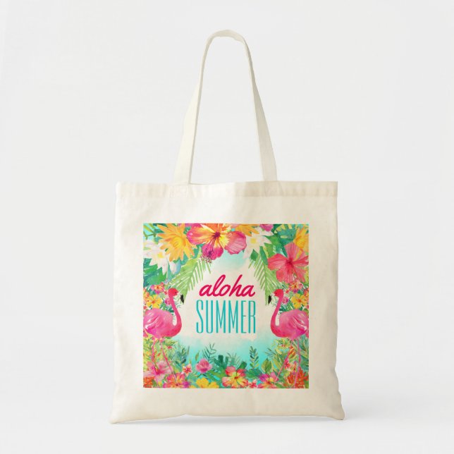 Tote Bag Luau Tropical Hawaiian Aloha Été Amusement (Devant)