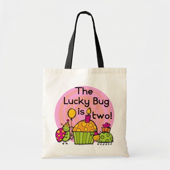 Tote Bag Lucky Bug Cupcake 2e Anniversaire T-shirts et cade (Devant)