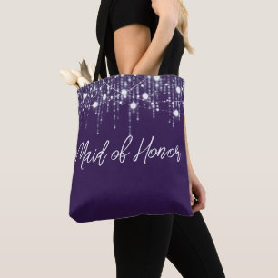 Tote Bag Lumière de suspension violette et blanche