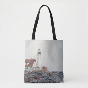Tote Bag Lumière de tête Portland dans le brouillard