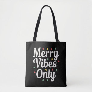 Tote Bag Lumières de Noël de la famille assorties Vibes joy