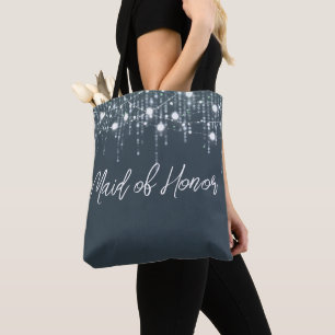 Tote Bag Lumières de suspension gris et blanc