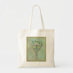 Tote Bag Luna Moth moon design par Renee Lavoie