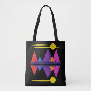 Tote Bag Lune Au-Dessus Des Montagnes #5