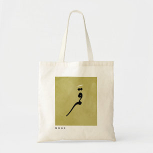 Tote Bag Lune en arabe calligraphie minimaliste