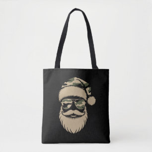 Tote Bag Lunettes de soleil camouflage Santa Claus Noël Cam