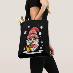 Tote Bag Lutins de Noël Saxophone Lunettes de soleil Flocon