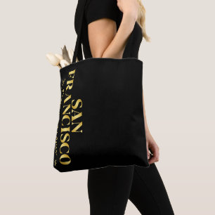 Tote Bag Lux Gold San Francisco Latitude & Longitude